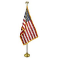 U.S. Indoor/ Parade Flag Set w/ Oak Pole (2 1/2'x4')